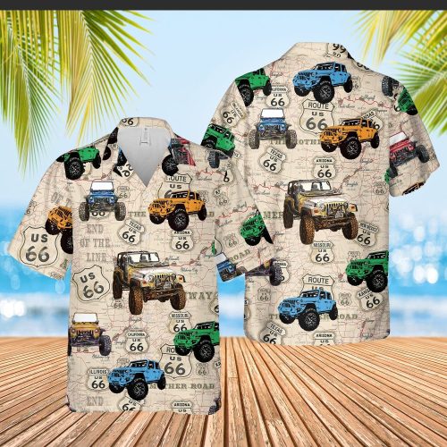 Amazing Route US 66 JP Vintage Unisex Hawaiian Shirts