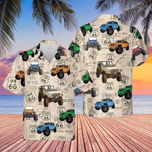 Amazing Route US 66 JP Vintage Unisex Hawaiian Shirts