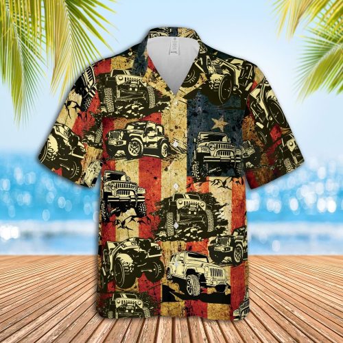 Vintage American Flag JP Unisex Hawaiian Shirts #190621h