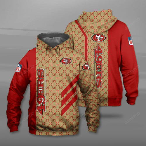 San Francisco 49ers Gucci 3D All Over Print Hoodie, Zip-up Hoodie