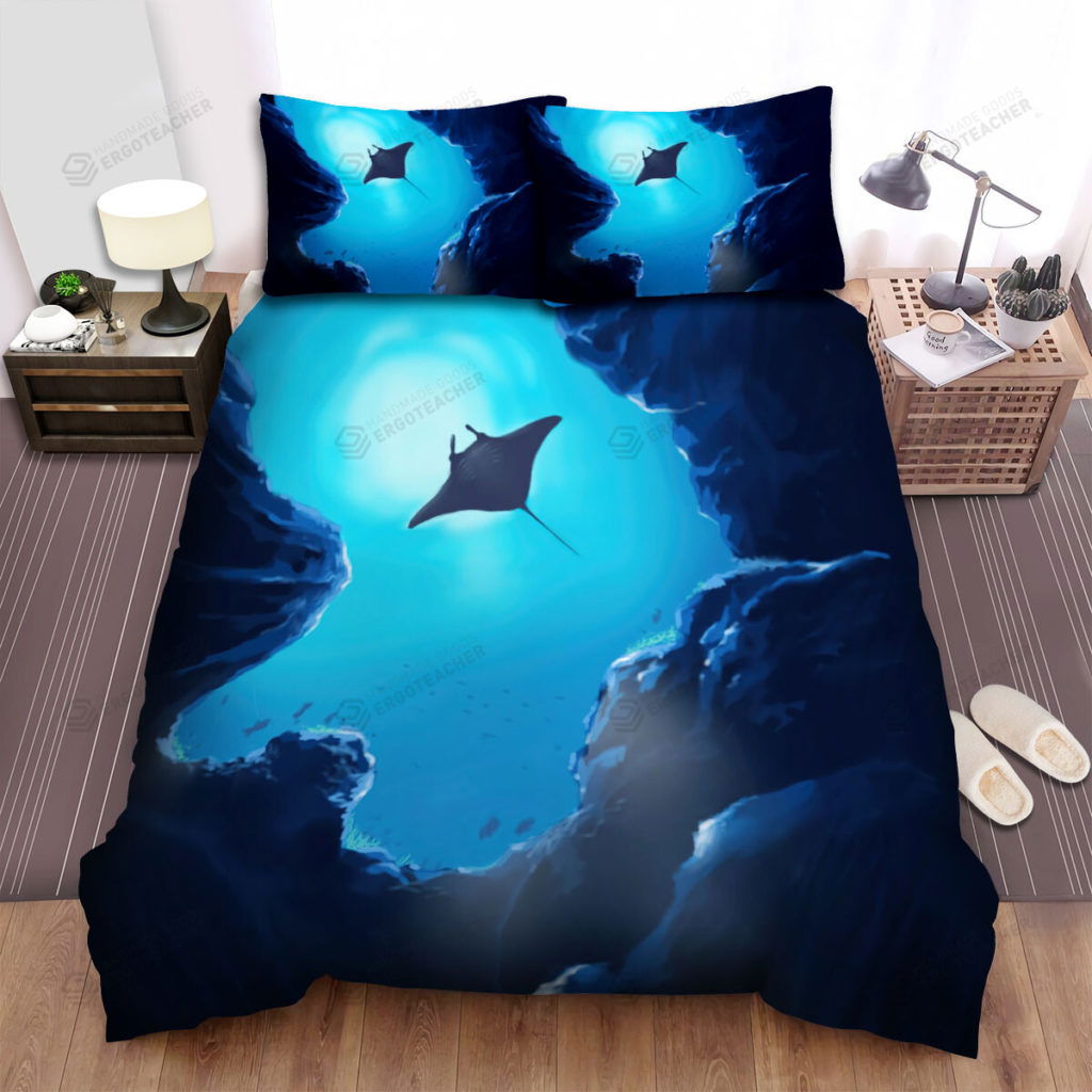The Wild Animal – The Ray Fish Swimming Over The Ocean Cliff Art Bed Sheets Spread Duvet Cover Bedding Sets The Wild Animal – The Ray Fish Swimming Over The Ocean Cliff Art Bed Sheets Spread Duvet Cover Bedding Sets