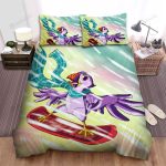 The Wild Animal – The Puffin Surfing In The Blizzard Bed Sheets Spread Duvet Cover Bedding Sets