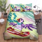 The Wild Animal – The Puffin Surfing In The Blizzard Bed Sheets Spread Duvet Cover Bedding Sets