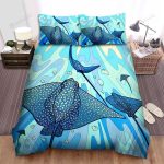 The Wild Animal – The Ray Fish Swimming Quickly Art Bed Sheets Spread Duvet Cover Bedding Sets