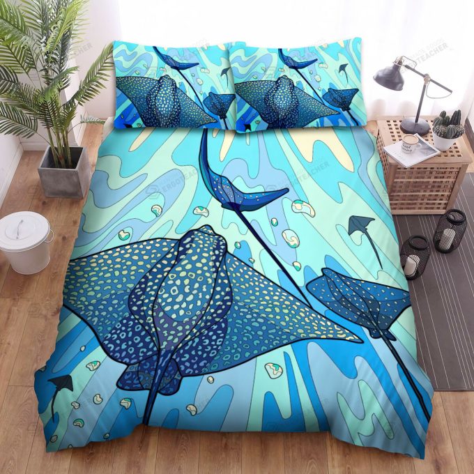 The Wild Animal – The Ray Fish Swimming Quickly Art Bed Sheets Spread Duvet Cover Bedding Sets