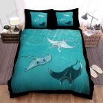 The Wild Animal – The Stingray And The Manta Ray Fish Bed Sheets Spread Duvet Cover Bedding Sets