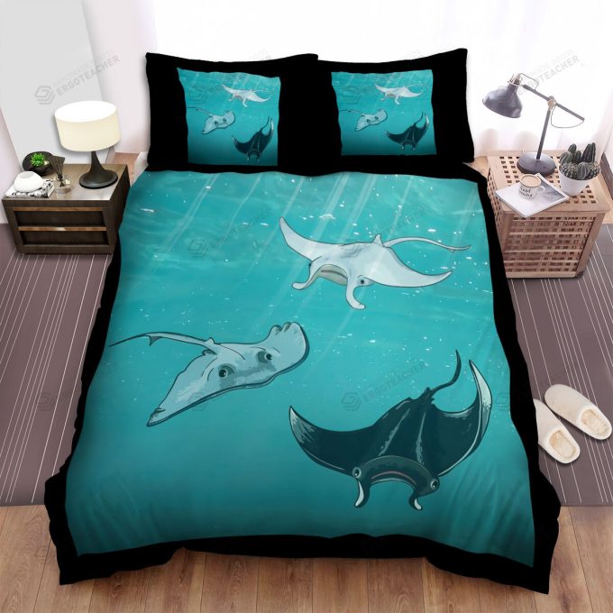 The Wild Animal – The Stingray And The Manta Ray Fish Bed Sheets Spread Duvet Cover Bedding Sets