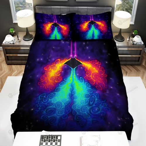 The Wild Animal – The Fire Ray Fish Swimming In The Galaxy Bed Sheets Spread Duvet Cover Bedding Sets