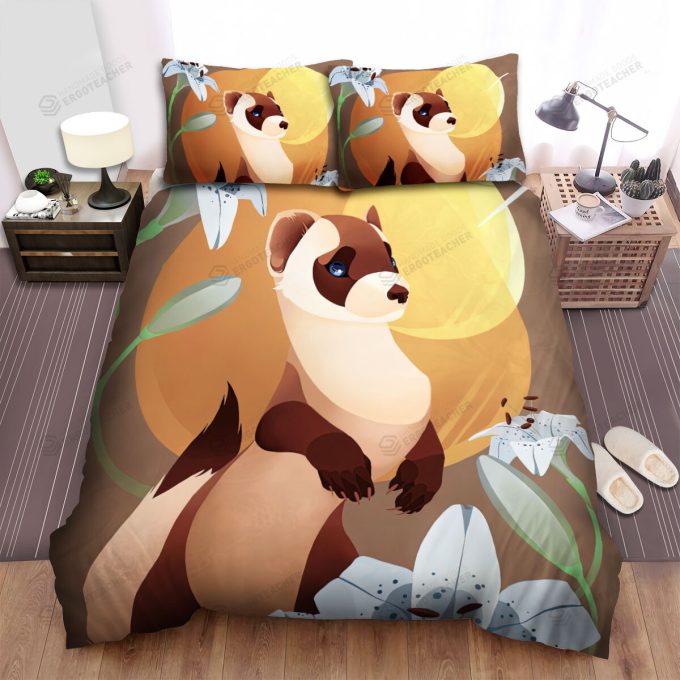 The Wildlife – The Ferret Among Flowers Bed Sheets Spread Duvet Cover Bedding Sets
