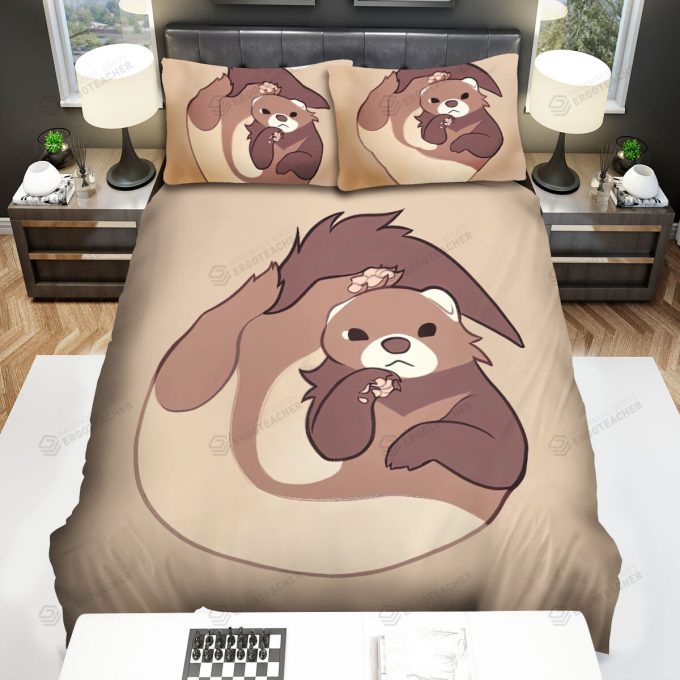 The Wildlife – The Ferret Curled Up His Body Bed Sheets Spread Duvet Cover Bedding Sets