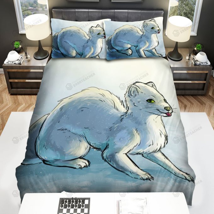 The Wildlife – The Ferret On The White Ground Bed Sheets Spread Duvet Cover Bedding Sets