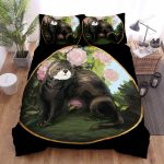 The Wildlife – A Ferret Among Roses Bed Sheets Spread Duvet Cover Bedding Sets