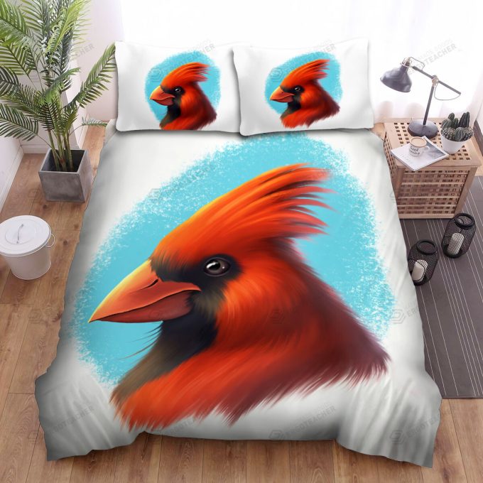 The Wildlife – The Cardinal Head Artwork Bed Sheets Spread Duvet Cover Bedding Sets