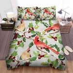 The Wildlife – The Red Cardinal Under Snow Bed Sheets Spread Duvet Cover Bedding Sets
