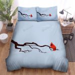 The Wildlife – The Red Cardinal On A Branch Art Bed Sheets Spread Duvet Cover Bedding Sets