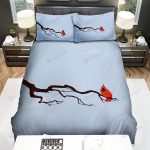The Wildlife – The Red Cardinal On A Branch Art Bed Sheets Spread Duvet Cover Bedding Sets