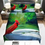 The Wildlife – The Red Cardinal On The Pot Bed Sheets Spread Duvet Cover Bedding Sets