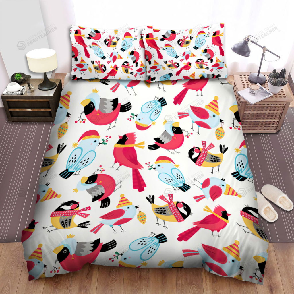 The Wildlife – The Red Cardinal Wearing A Scarf Bed Sheets Spread Duvet Cover Bedding Sets