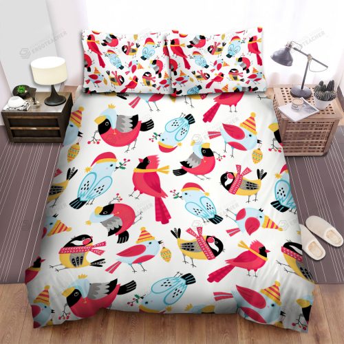 The Wildlife – The Red Cardinal Wearing A Scarf Bed Sheets Spread Duvet Cover Bedding Sets