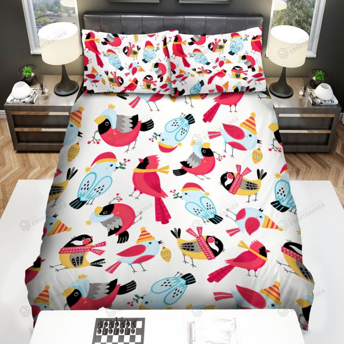 The Wildlife – The Red Cardinal Wearing A Scarf Bed Sheets Spread Duvet Cover Bedding Sets