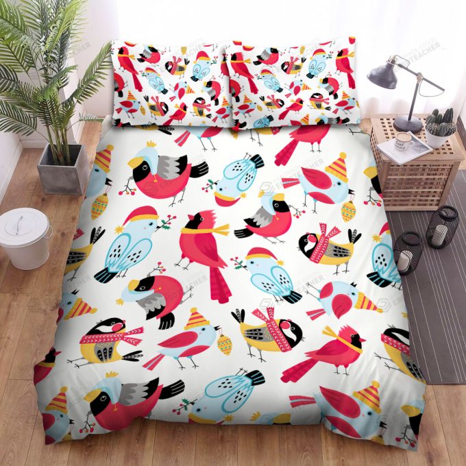 The Wildlife – The Red Cardinal Wearing A Scarf Bed Sheets Spread Duvet Cover Bedding Sets