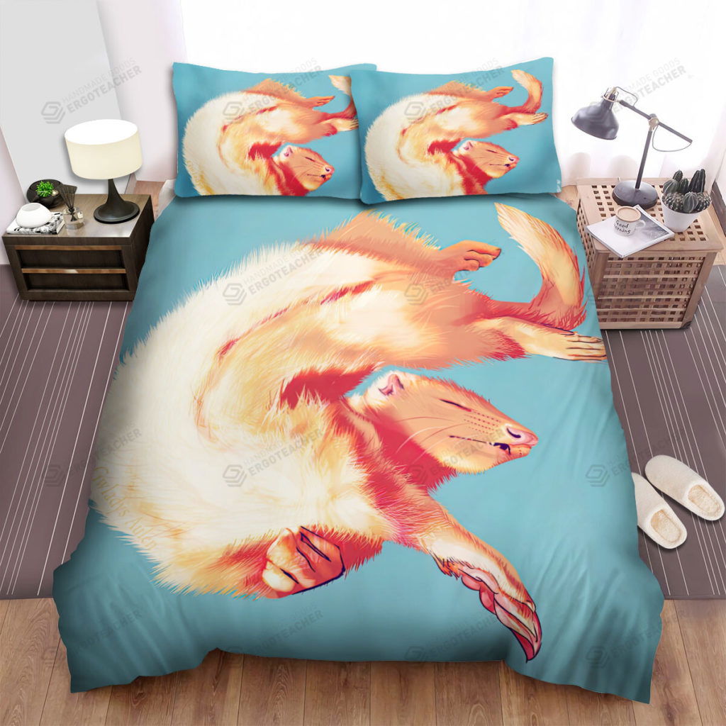 The Wild Animal – The Orange Ferret Art Bed Sheets Spread Duvet Cover Bedding Sets