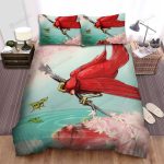 The Wildlife – The Cardinal Looking At The Water Bed Sheets Spread Duvet Cover Bedding Sets