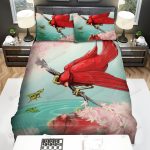 The Wildlife – The Cardinal Looking At The Water Bed Sheets Spread Duvet Cover Bedding Sets