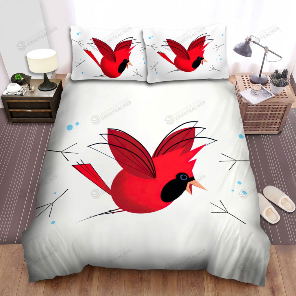 The Wildlife – The Red Cardinal So Happy Bed Sheets Spread Duvet Cover Bedding Sets