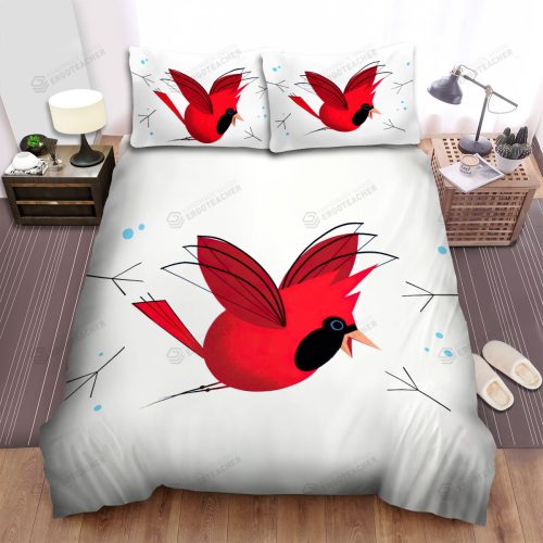 The Wildlife – The Red Cardinal So Happy Bed Sheets Spread Duvet Cover Bedding Sets