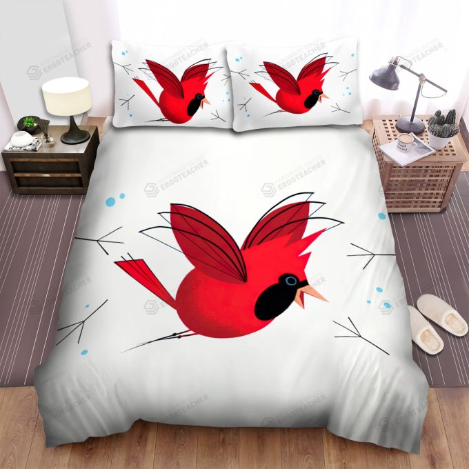 The Wildlife – The Red Cardinal So Happy Bed Sheets Spread Duvet Cover Bedding Sets