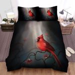 The Wildlife – The Cardinal In The Dark Forest Bed Sheets Spread Duvet Cover Bedding Sets