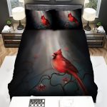 The Wildlife – The Cardinal In The Dark Forest Bed Sheets Spread Duvet Cover Bedding Sets