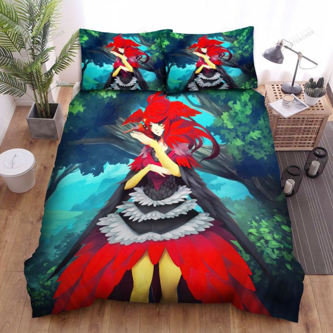 The Wildlife – The Red Cardinal On Her Fingers Bed Sheets Spread Duvet Cover Bedding Sets