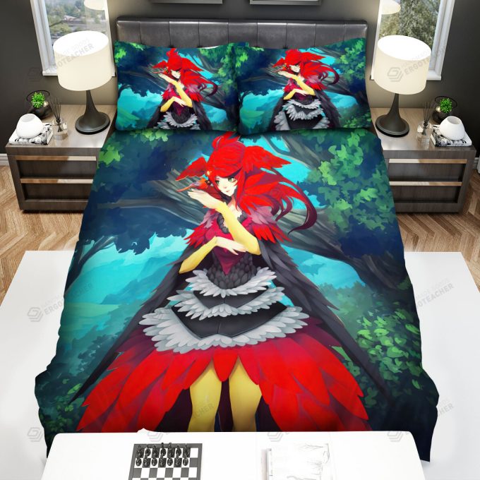 The Wildlife – The Red Cardinal On Her Fingers Bed Sheets Spread Duvet Cover Bedding Sets