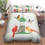 The Wildlife – The Red Cardinal Coming To The Meal Bed Sheets Spread Duvet Cover Bedding Sets
