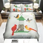The Wildlife – The Red Cardinal Coming To The Meal Bed Sheets Spread Duvet Cover Bedding Sets