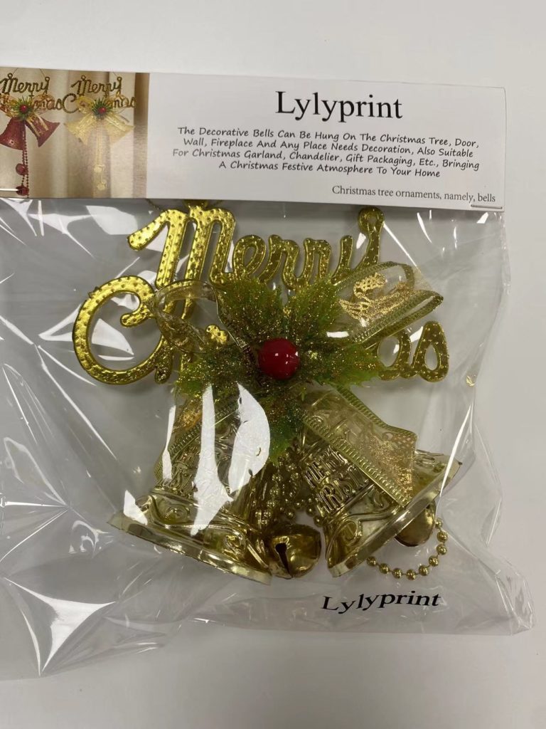 Christmas tree ornaments, namely, bells，Christmas Bell Decoration Pendant Christmas Tree