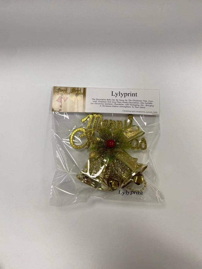 Christmas tree ornaments, namely, bells，Christmas Bell Decoration Pendant Christmas Tree Decoration Pendant Christmas