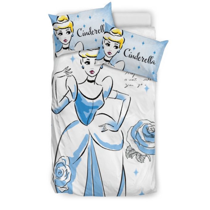 Enchant Your Dreams with Cinderella Disney Bedding Set – Magical Comfort for Kids