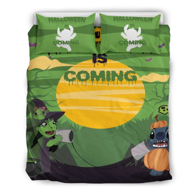 Spooky Stitch Design Halloween Bedding Set: Get Hauntingly Cozy for the Perfect Night
