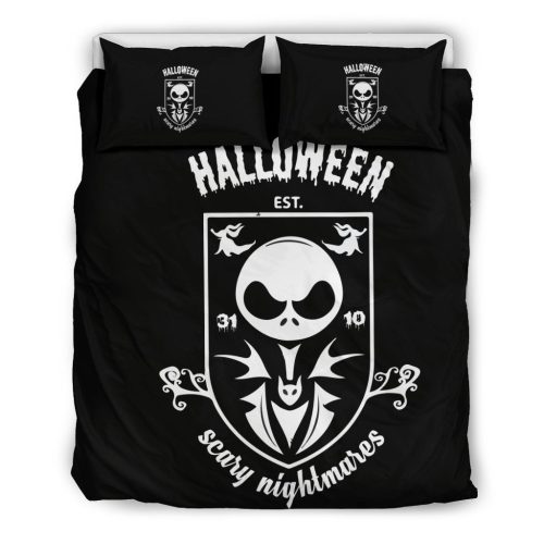 Spooky Jack Skellington Halloween Bedding Set – Transform Your Bedroom with Nightmare Before Christmas Theme!