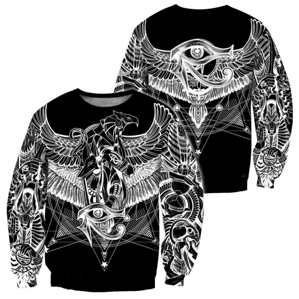 Egyptian Gods Ancient Tattoo Crewneck Sweatshirt For Men & Women HT7748N