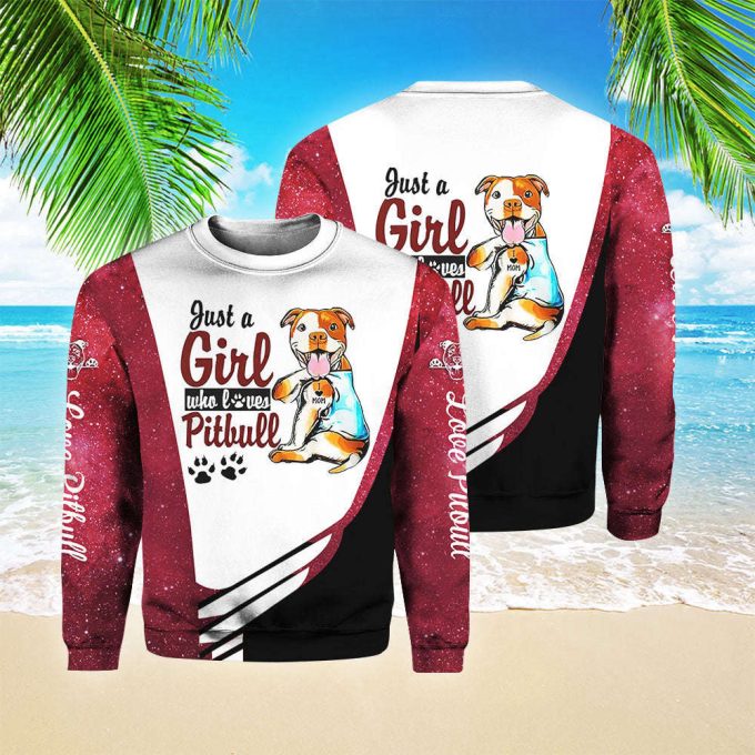 Love Pitbull Crewneck Sweatshirt For Men & Women HT6214a
