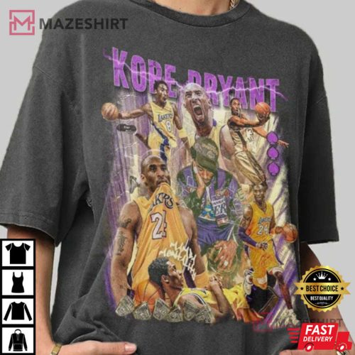 Kobe Bryant 90s Inspired Vintage Fathers Day Comfort Color T-Shirt