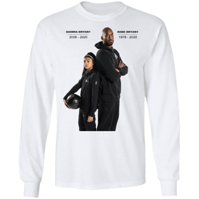 Kobe Bryant and Gianna Tribute T-shirt ajusté, Long Sleeve