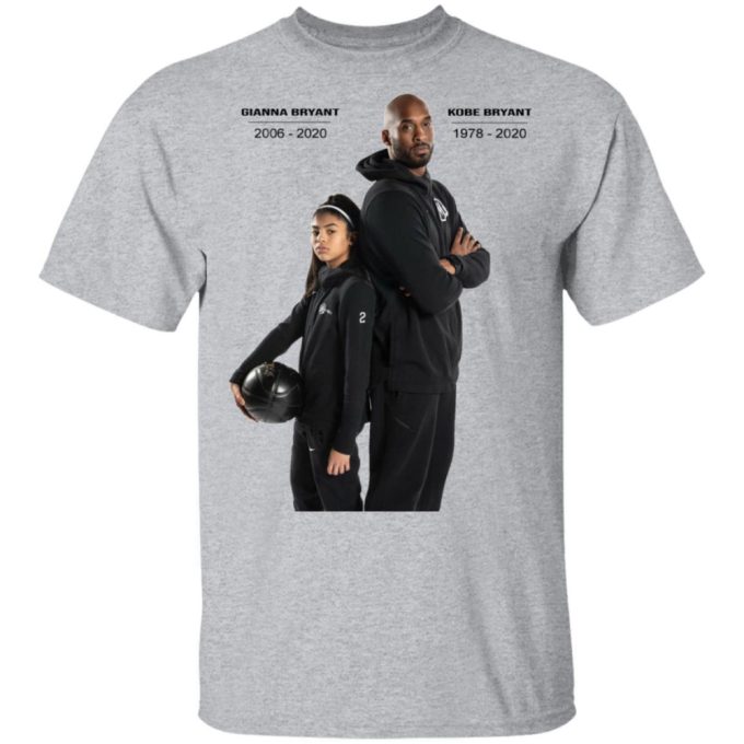 Kobe Bryant and Gianna Tribute T-shirt ajusté, Long Sleeve