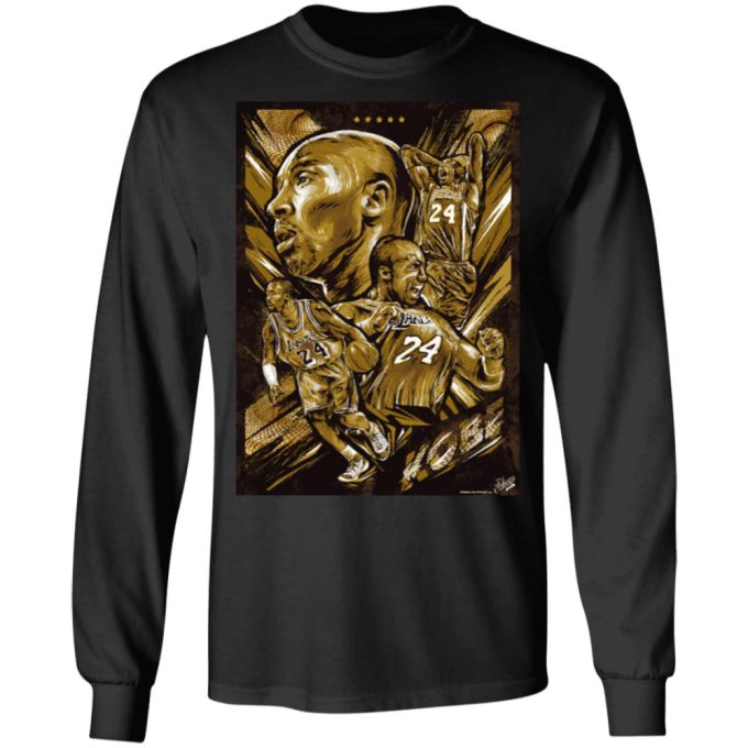 Reste Au Pouvoir Kobe Bryant Shirt Ajusté, Long Sleeve