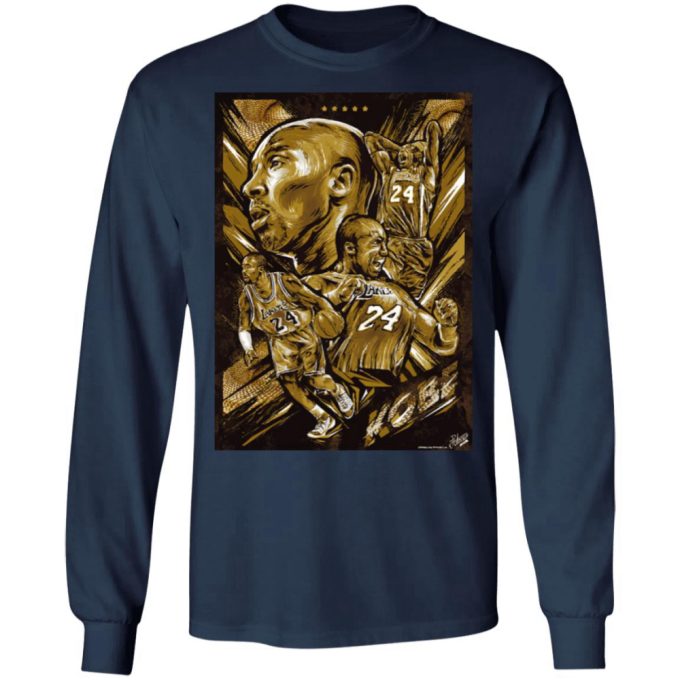 Reste Au Pouvoir Kobe Bryant Shirt Ajusté, Long Sleeve