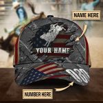Personalized Name Bull Riding Classic Cap American Bull Rider Ver 2 Printed Baseball Cap Gift